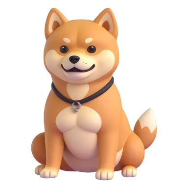 shiba inu, with muscles and abs sticker