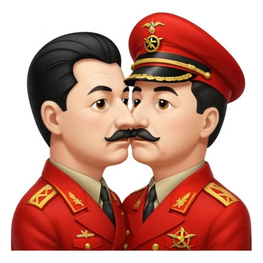 Hitler and Stalin kissing sticker