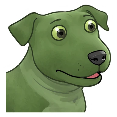 dog standing on gorilla sticker