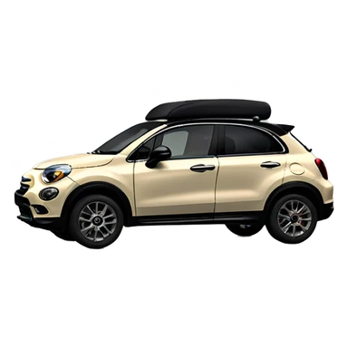 Beige Fiat 500x with Black roof sticker