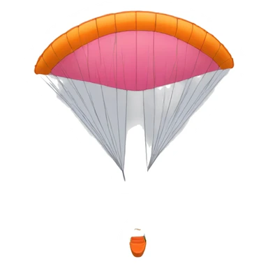 Parapente rose et orange sticker