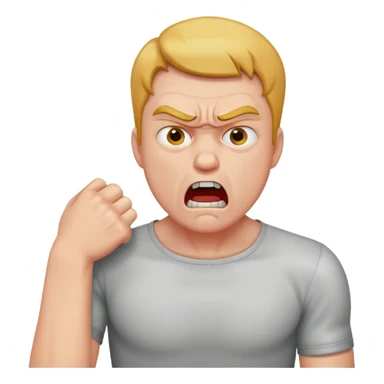Guy choking himself angry sticker