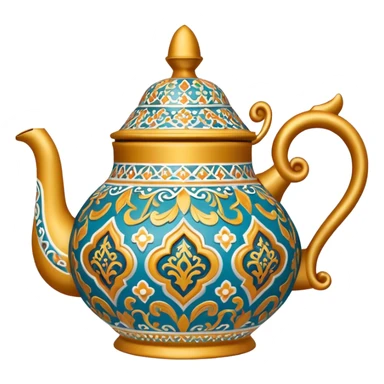moroccan style ornamented teapot sticker