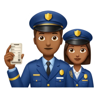 Ticket inspector with punch,Train Crew. sticker