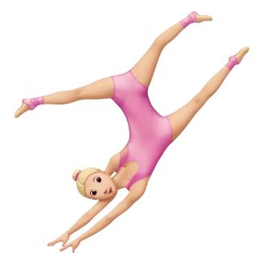 Acrobatics with pink leotards sticker
