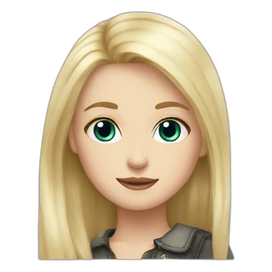 Blonde girl with Putin cat sticker