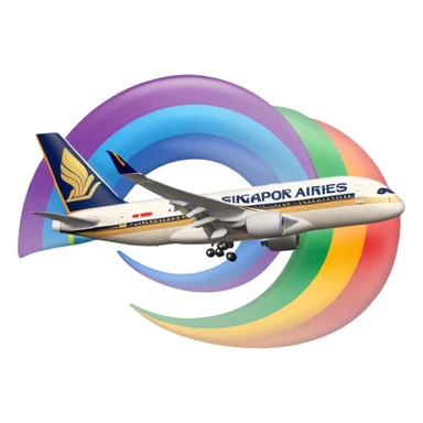 Singapore Airlines Rainbow sticker