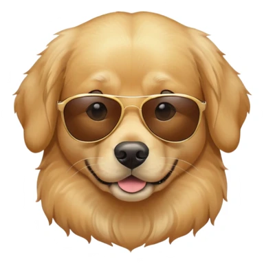 Golden retriever wearing sunglasses sticker