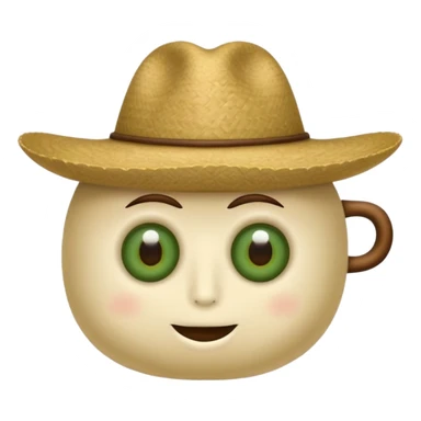 me puedes hacer un emojie para una mascota de mi empresa, la cual es empresa de café, Las carecteristicas son las siguientes: Puede ser un cafecito con forma de nube o un sercito de neblina con sombrero de cafetalero.
Ojos grandes, expresión tranquila.
Colores: beige, café claro, verde oliva sticker