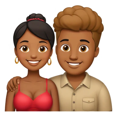 slim short man and fat black woman love sticker