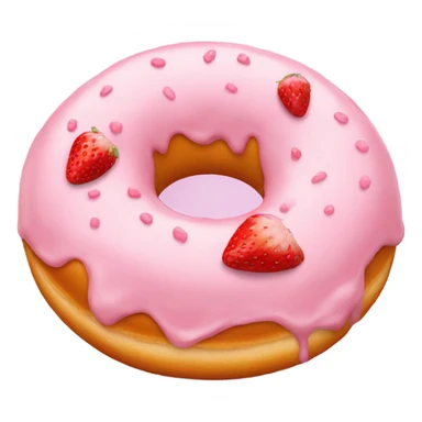 strawberry frosted donut sticker
