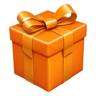 orange gift sticker