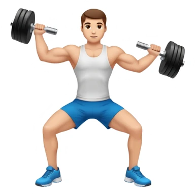 exercise workout with dumbbells sticker