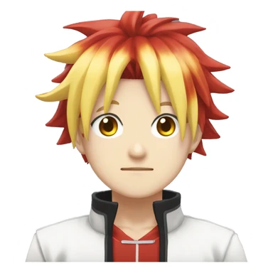 Yukihira soma by foodwars anime. Red spike hairs, yellow eyes and white headband. sticker