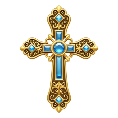 Eastern Orthodox cross. Transparent bakgrundl. sticker
