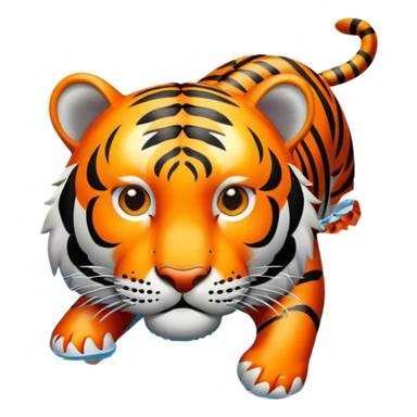 Tiger swimming in water sticker
