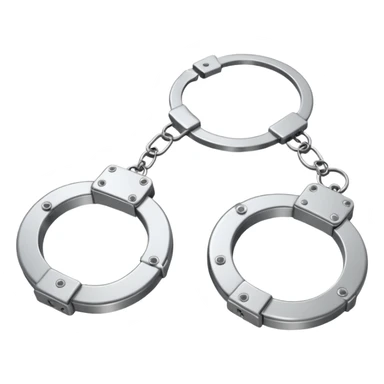 cracking handcuffs with little effects of cracks with 4k minimalistic sticker
