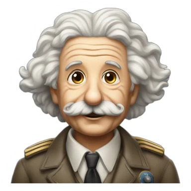 Albert Einstein as an old timey pilot sticker