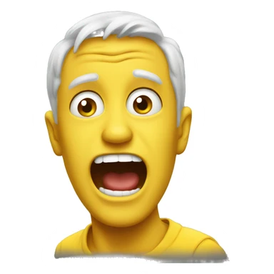 Going crazy insane yellow typical emoji  sticker