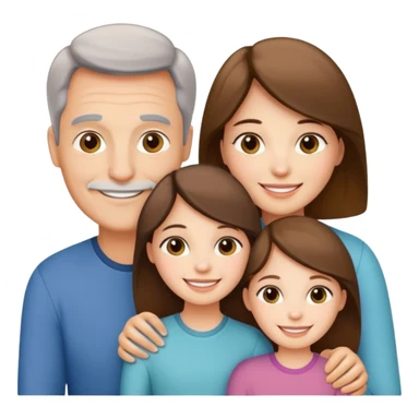 Familia : papá , mamá , hija mayor , hija menor. sticker