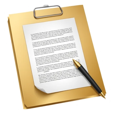 Product guarantee contract golden paper signed sticker