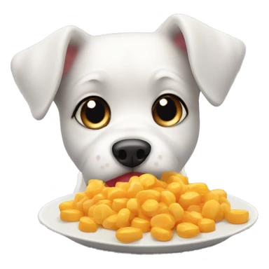 maltesse dog eating vitamine sticker