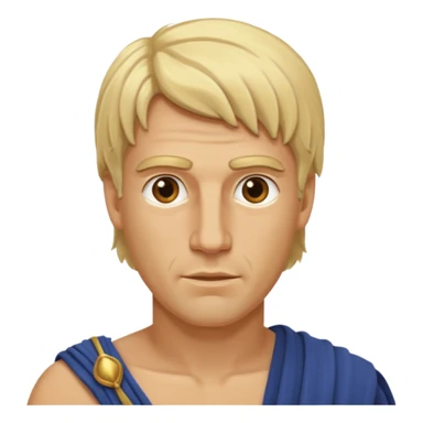 ancient greek man blond hair sticker