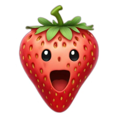 Strawberry shaped ghost sticker