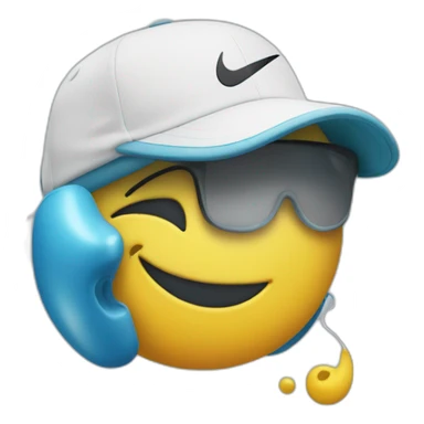 a nike swoosh having a party sticker