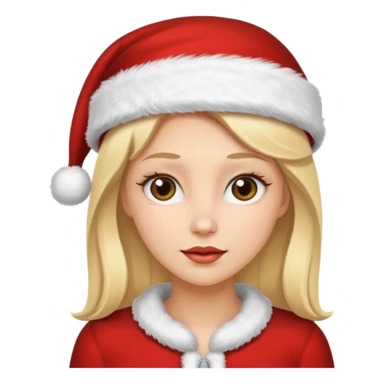 Blondie woman santa clauss sticker