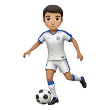 Soccer player with defense pose, short dark hair sticker