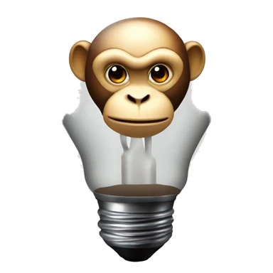 lightbulb over monkey head sticker