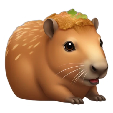 Capibara qui mange une pastèque sticker