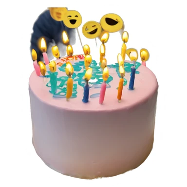 hear me out written on a cake with beautiful people stickers stuck on little tooth picks put on top of the cake like candles sticker