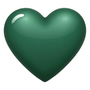 Dark green heart emoji sticker