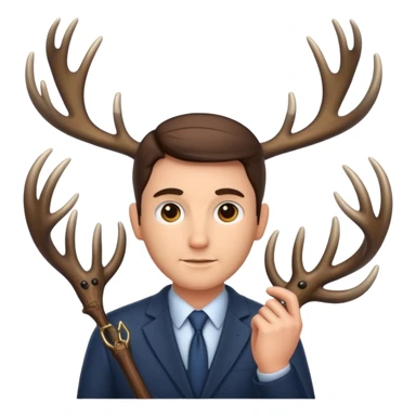 fbi agent with deer antlers sticker