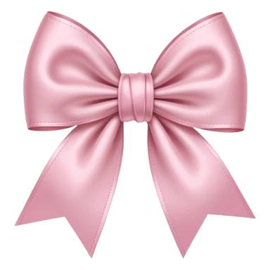 light pink ribbon bow sticker