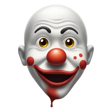 Face removing clown face  sticker