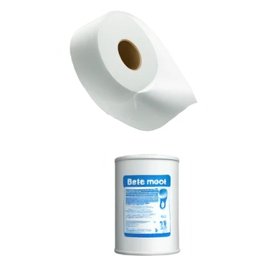 Lube and toilet paper roll sticker