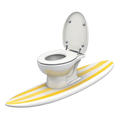Skibidi toilet on a surfboard sticker