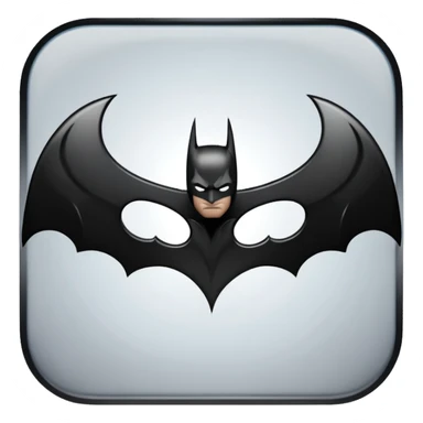 Batman logo Full black no face only logo sticker