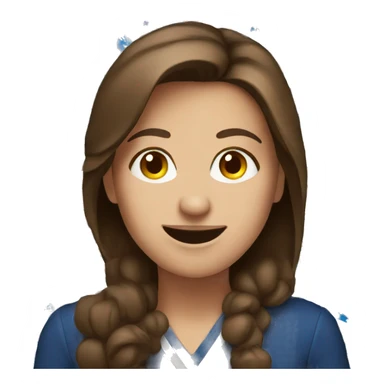 happy brown hair woman patriotic  sticker