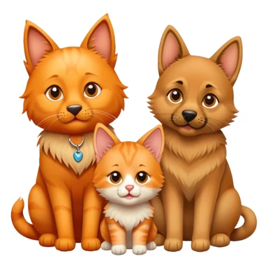 Two orange cat and one Germans shepherd  sticker