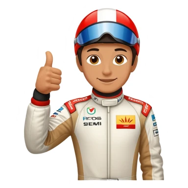 f1 driver gives a Thumbs up sticker