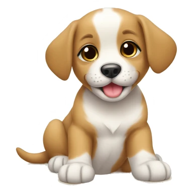 A puppy wishing good morning  sticker