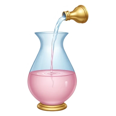 Light pink and gold vase pouring water sticker