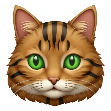 Tabby cat with green eyes sticker