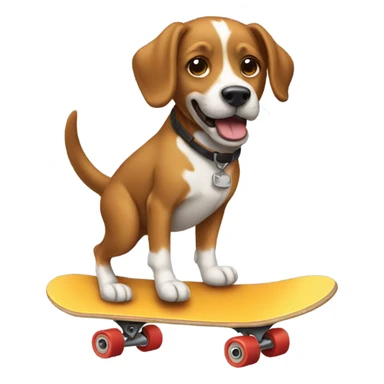 Dog skateboarding  sticker