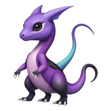 Violet-purple-black-white-gradients Meloetta-Larvitar-Axew-Salandit-Pokémon-Fakémon-creature sticker