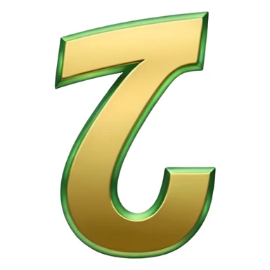 number 7 in golden and green shadows sticker